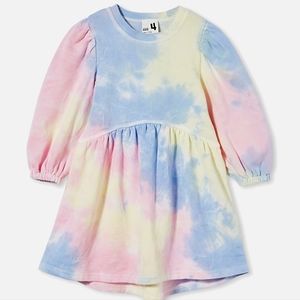 Cotton On Kids Flora Tie-Dye long sleeve dress, 5